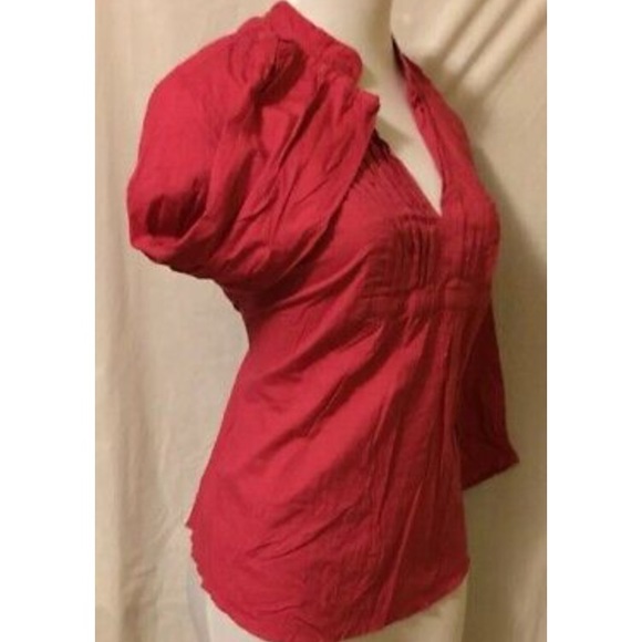 Talbots Stretch medium pink peasant blouse - Picture 3 of 8